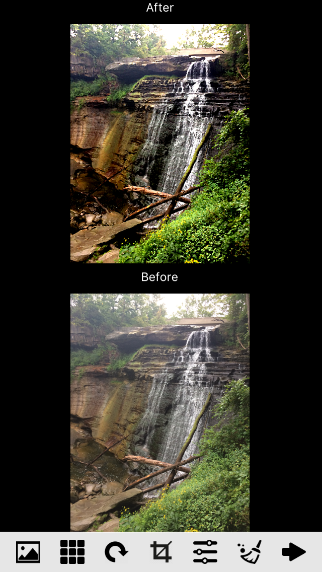 Brandywine falls before after