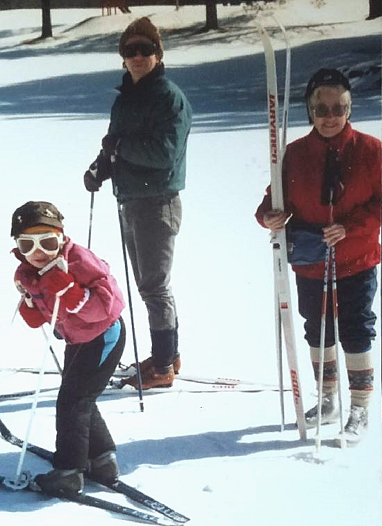Cross country ski with Mom