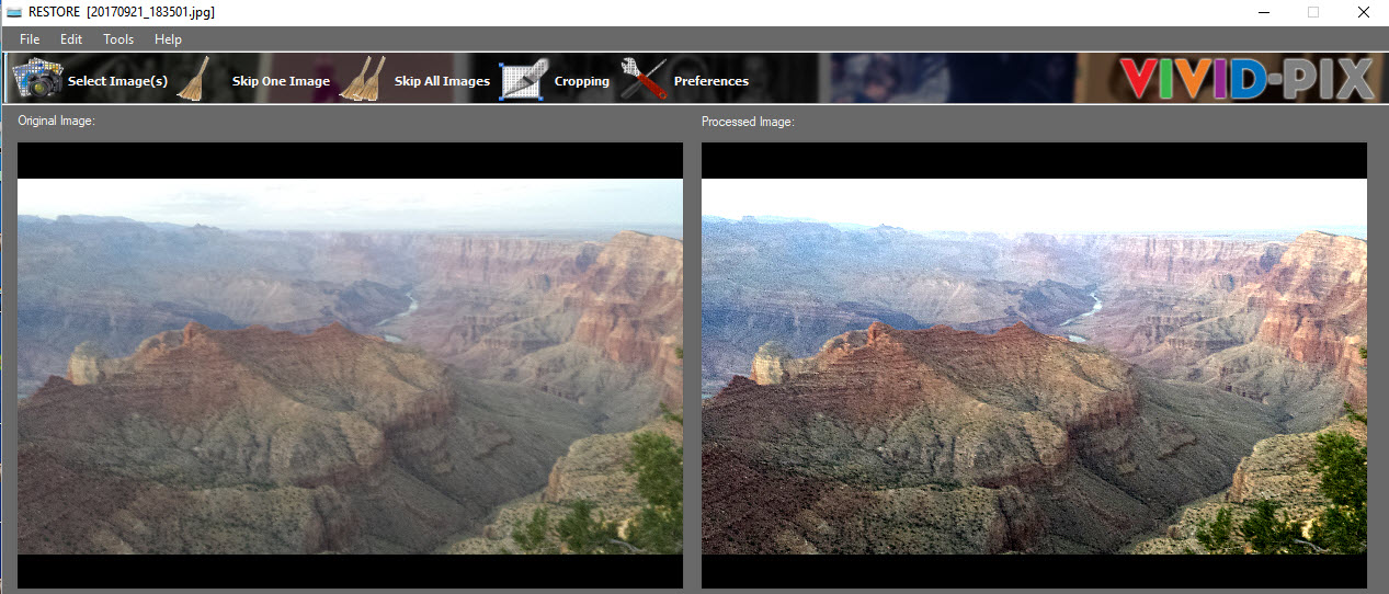 Grand Canyon Rim Before After 2