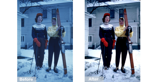 Mom Skis Before and After